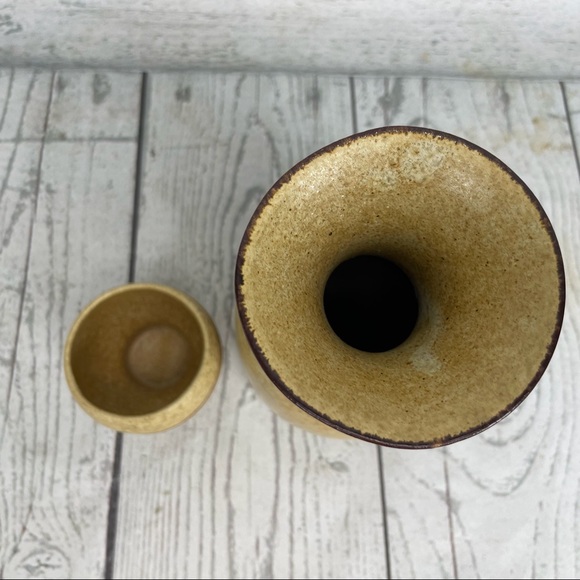 Vintage Robert Maxwell Pottery Craft Tumble Up Set Decanter & Cup Vino MCM Wine - Picture 7 of 10